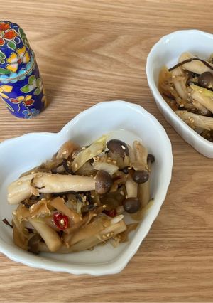 長ネギとしめじとザーサイの中華和えレンジで簡単-レシピのメイン写真