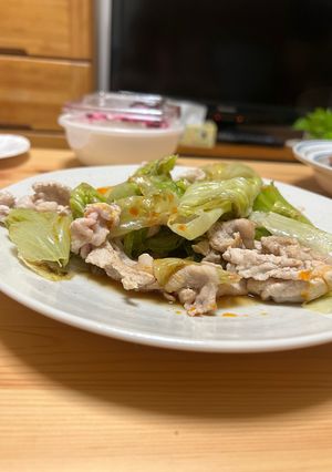 レタスと豚肉のシンプル蒸し-レシピのメイン写真