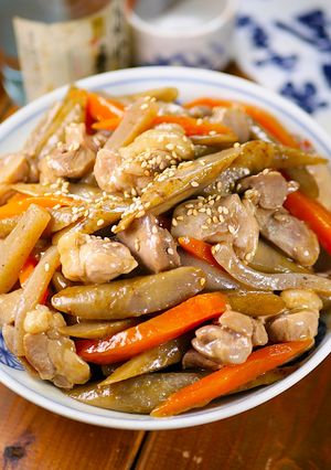 ほっこり和食の煮物🤭💕鶏ごぼうの旨煮-レシピのメイン写真