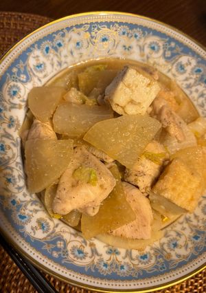 塩揉み大根と鶏胸肉あつあげの胡麻味噌炒め-レシピのメイン写真