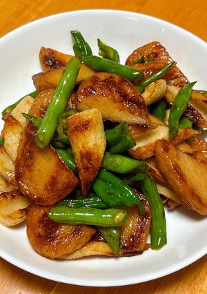 さつま揚げとちくわとインゲンの醤油炒め-レシピのメイン写真