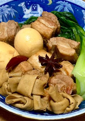 中国料理アレンジ！豆腐皮結と豚バラ甘辛煮-レシピのメイン写真