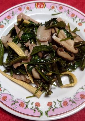 豚肉と空心菜のナンプラー炒め-レシピのメイン写真