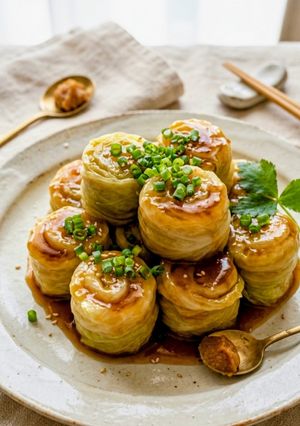 簡単♪豚肉と白菜ロールのレンジ蒸し-レシピのメイン写真