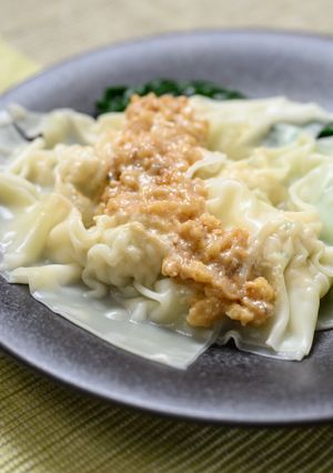〈腎不全の方に〉冷やしワンタン胡桃ソース-レシピのメイン写真