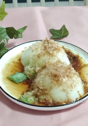 レンジで簡単！ 新玉ねぎのポン酢かけ-レシピのメイン写真