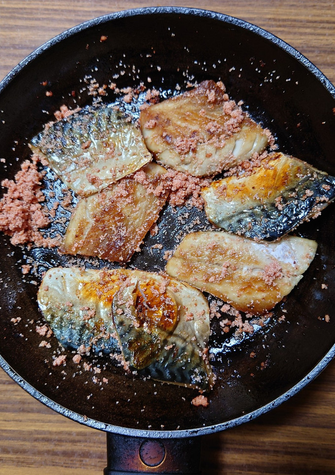 ヨウサマの減塩鯖（さば）明太焼き-レシピのメイン写真