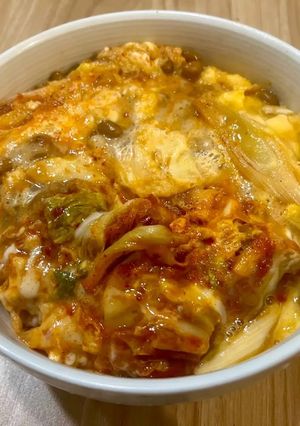 節約中のダイエットに！なっ玉キムチ丼-レシピのメイン写真