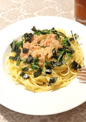 ワンパンお皿で作る簡単美味しい明太パスタ-レシピのメイン写真