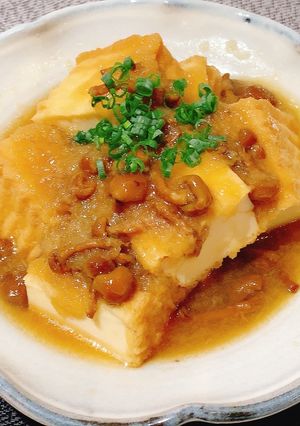 厚揚げとなめこのみぞれあんかけ-レシピのメイン写真
