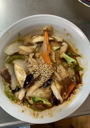 簡単オイ梅クリーム味青椒肉絲風-レシピのメイン写真