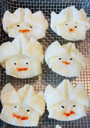 餃子の皮で子ども兜-レシピのメイン写真