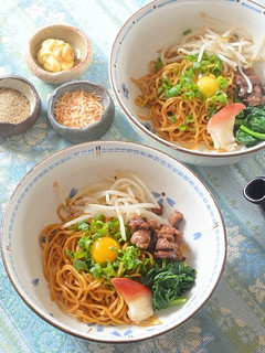 市販のなま醬油ラーメンで油そば作ってみた-レシピのメイン写真