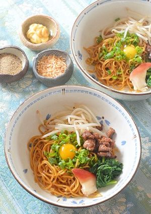 市販のなま醬油ラーメンで油そば作ってみた-レシピのメイン写真