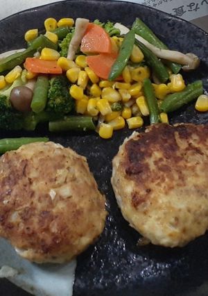 豚ひき肉と豆腐のヘルシーハンバーグ-レシピのメイン写真