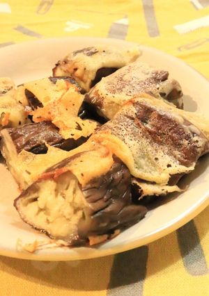 ホットサンドパンでレンジ茄子のチーズ焼き-レシピのメイン写真