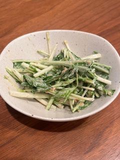 5分簡単!水菜のゴママヨネーズ和え-レシピのメイン写真