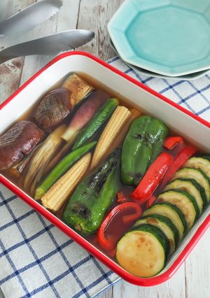 夏野菜の塩こうじ焼きびたし🍆-レシピのメイン写真