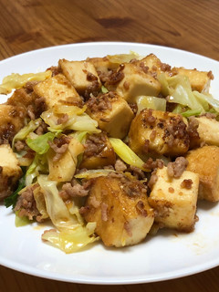 簡単!キャベツと厚揚げの肉味噌炒め-レシピのメイン写真