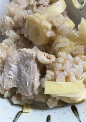 簡単　豚串たけのこ炊き込みご飯-レシピのメイン写真