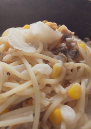 冷凍むきアサリのクリームパスタ②-レシピのメイン写真