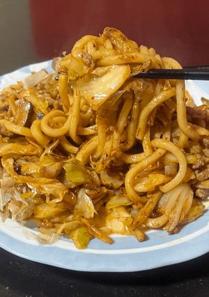 豚キムチ焼きうどん-レシピのメイン写真