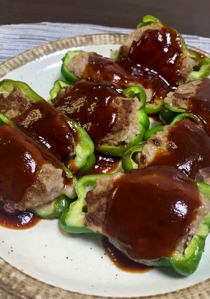 特別な日のピーマンの肉詰め-レシピのメイン写真