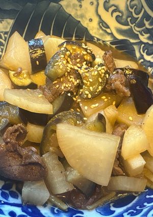 茄子と大根の牛肉しぐれ煮-レシピのメイン写真