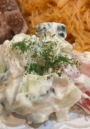 水切りヨーグルトのサラダ-レシピのメイン写真