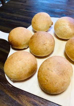 小麦香る♡ふすま粉入り丸パン-レシピのメイン写真