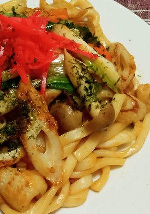 焼肉のたれで焼きうどん-レシピのメイン写真