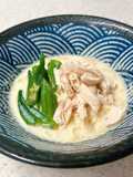 ささみとおくらのごま豆乳スープそうめん