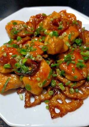 鶏むね肉とレンコンのバター醤油炒め-レシピのメイン写真