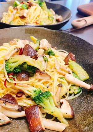 きのことブロッコリーのオイルパスタ-レシピのメイン写真
