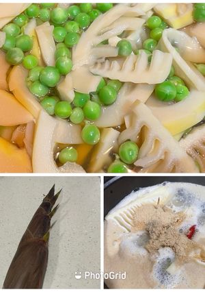 はっちくとえんどう豆の煮物（2025）-レシピのメイン写真