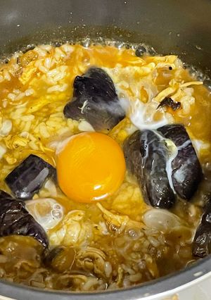 一人暮らし簡単卵入りカレー雑炊-レシピのメイン写真