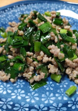 ニラひき肉の葱油-レシピのメイン写真