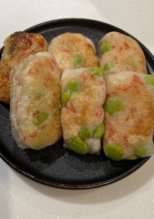 はんぺんカニカマのライスペーパー包み焼き-レシピのメイン写真