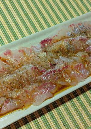 手を加えればパーティー♡鯛のカルパッチョ-レシピのメイン写真