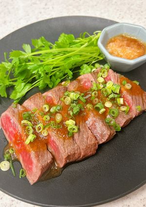 牛ももステーキをおろしポン酢で-レシピのメイン写真
