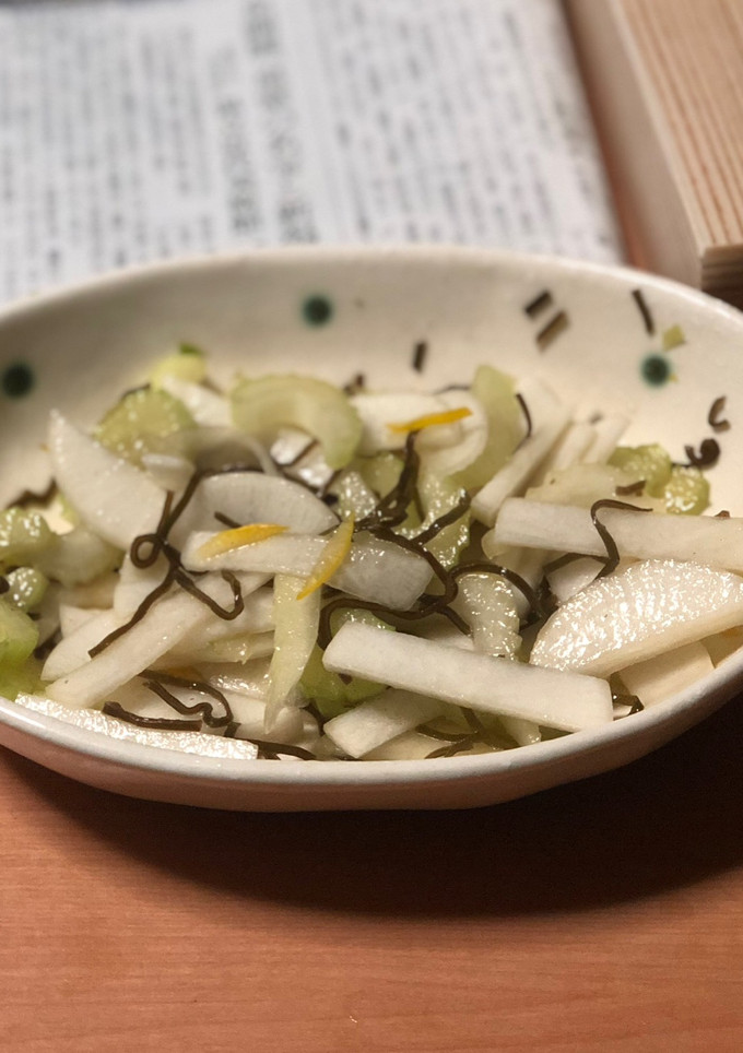 セロリと大根のゆず塩昆布あえ-レシピのメイン写真
