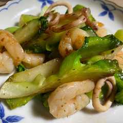 รูปของ アーサイとエビの中華炒め