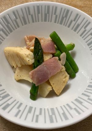 たけのことアスパラガスのアーリオオーリオ-レシピのメイン写真
