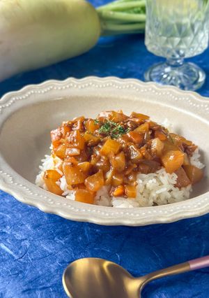 カレールー半箱で5人前！大根キーマカレー-レシピのメイン写真