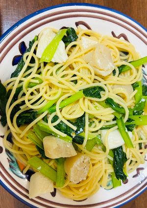 小松菜と海鮮の時短パスタ-レシピのメイン写真