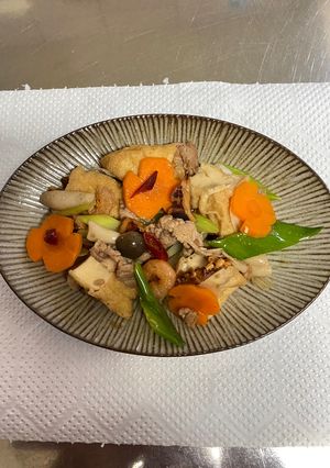 客家小炒(するめと豚三枚肉の炒め物)-レシピのメイン写真