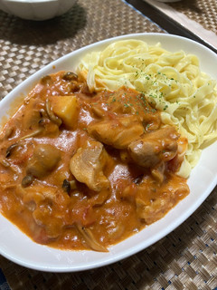 鶏肉とじゃがいものトマトクリーム煮-レシピのメイン写真