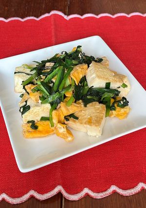 ニラと豆腐と卵の甘辛炒め-レシピのメイン写真