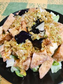 揚げ茄子と厚揚げの油淋鶏もどき-レシピのメイン写真