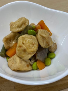 がんもどきとふきの煮物@つくば市学校給食-レシピのメイン写真
